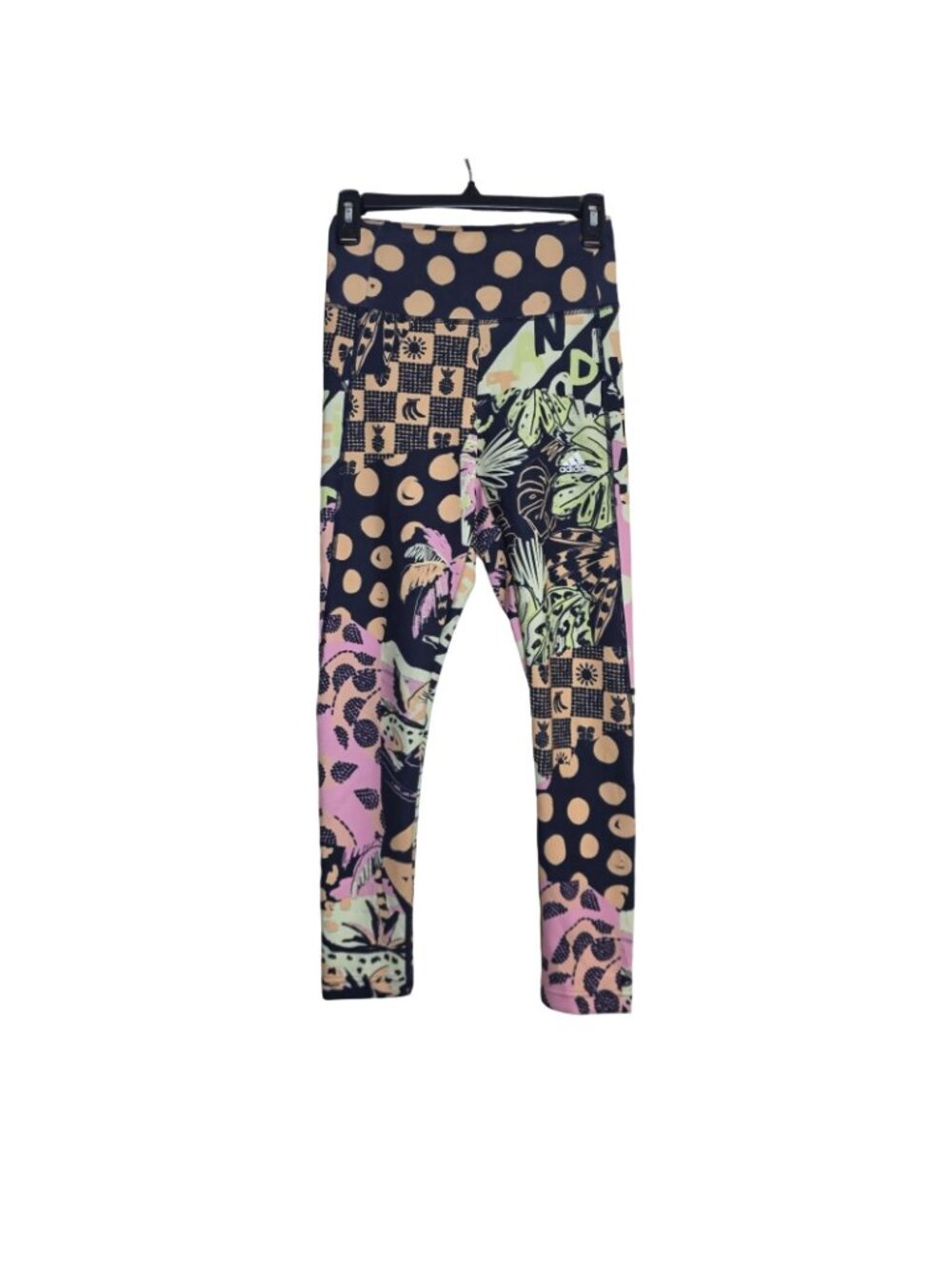 Women's - Adidas x Farm Rio Feel Brilliant AeroReady High Waisted Leggings, SM - Picture 2 of 8